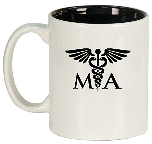 Ceramic Coffee Tea Mug Cup MA Medical Assistant (White)