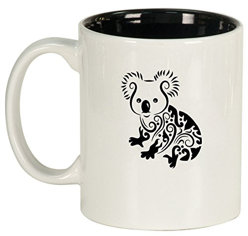 Ceramic Coffee Tea Mug Cup Fancy Koala Bear (White)
