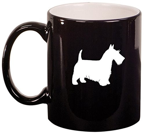 Ceramic Coffee Tea Mug Scottie Scottish Terrier (Black)