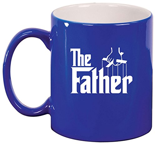 Ceramic Coffee Tea Mug Cup The Father Dad Father's Day Gift (Blue)