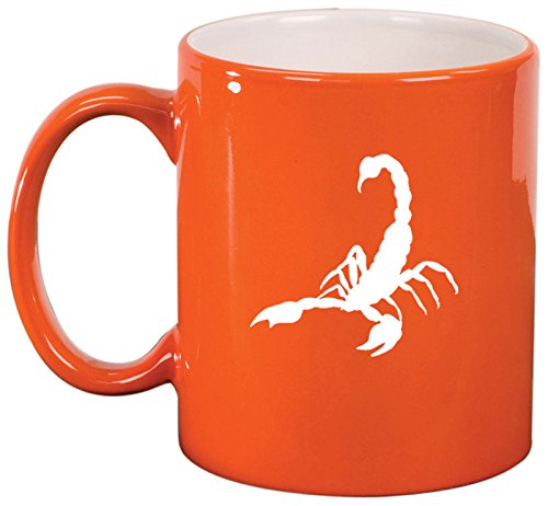 Ceramic Coffee Tea Mug Cup Scorpion (Orange)