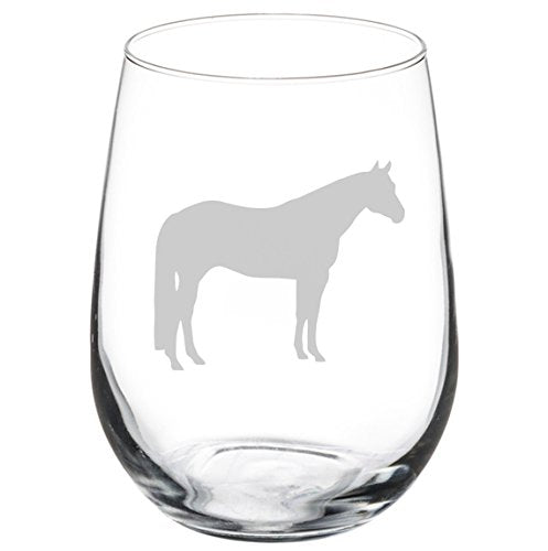 Wine Glass Goblet Quarter Horse (17 oz Stemless)