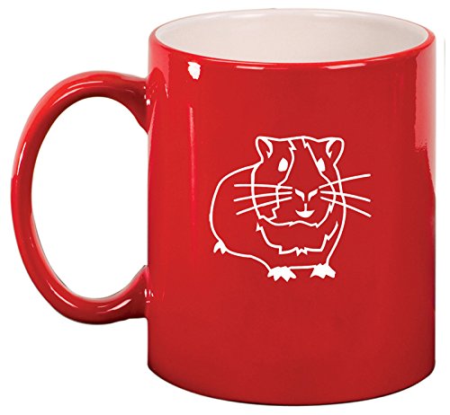 Ceramic Coffee Tea Mug Guinea Pig (Red)