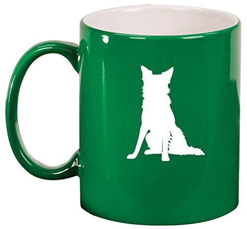 Ceramic Coffee Tea Mug Cup Border Collie (Green)