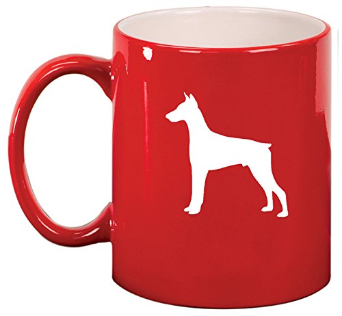 Ceramic Coffee Tea Mug Cup Doberman (Red)