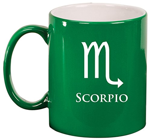 Ceramic Coffee Tea Mug Cup Scorpio (Green)