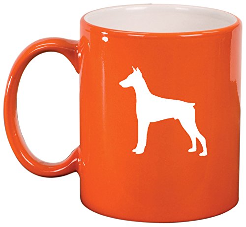 Ceramic Coffee Tea Mug Cup Doberman (Orange)