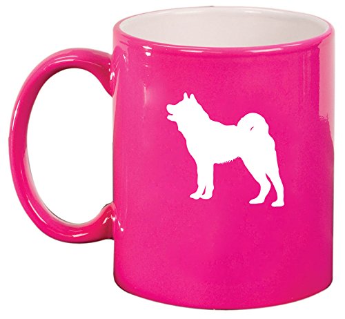 Ceramic Coffee Tea Mug Cup Akita Dog (Pink)