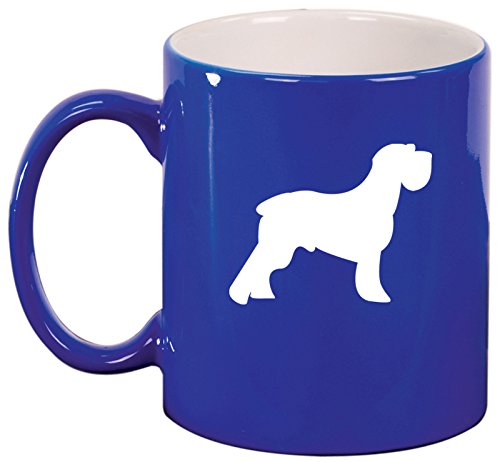 Ceramic Coffee Tea Mug Cup Schnauzer (Blue)