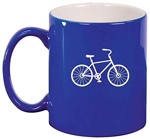 Ceramic Coffee Tea Mug Cup Bike Bicycle (Blue)
