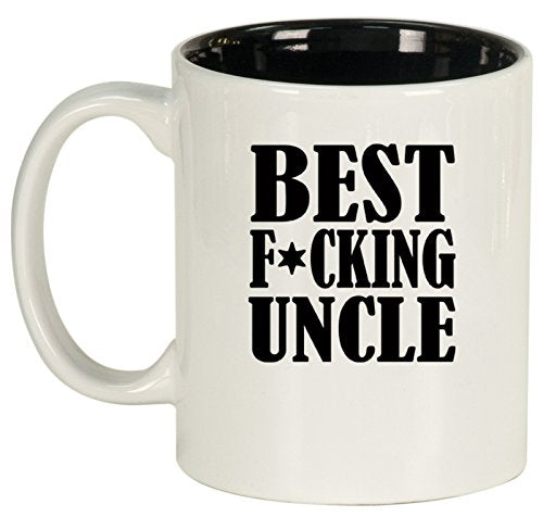 Ceramic Coffee Tea Mug Cup Best F ing Uncle (White)