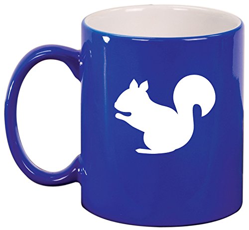 Ceramic Coffee Tea Mug Cup Squirrel (Blue)