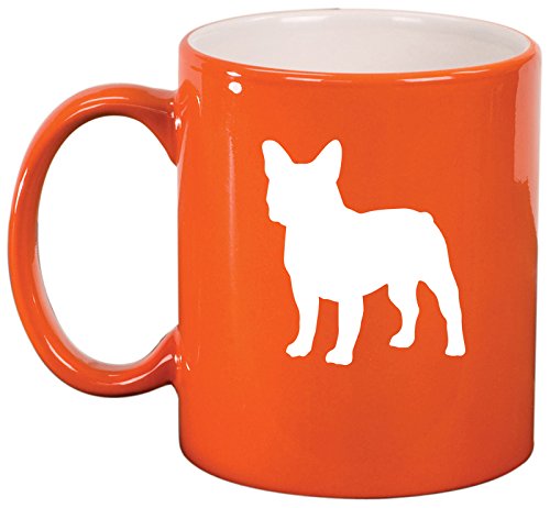Ceramic Coffee Tea Mug Cup French Bulldog (Orange)