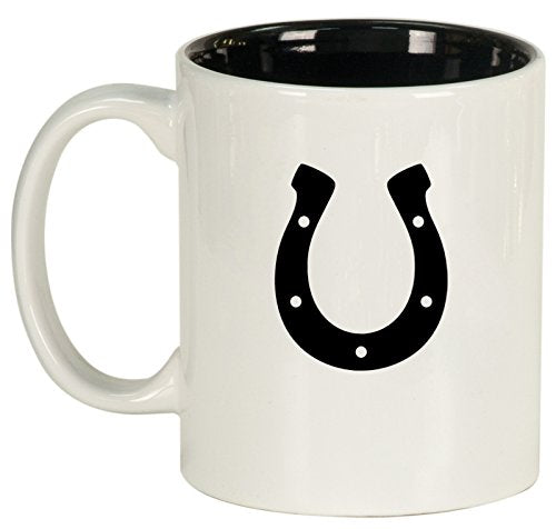 Ceramic Coffee Tea Mug Horseshoe (White)