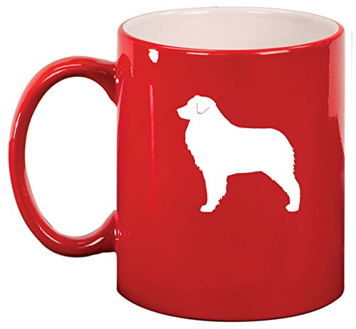 Ceramic Coffee Tea Mug Cup Australian Shepherd (Red)
