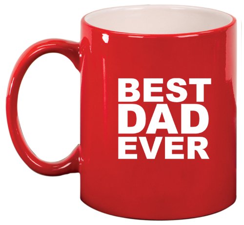 Red Ceramic Coffee Tea Mug Best Dad Ever