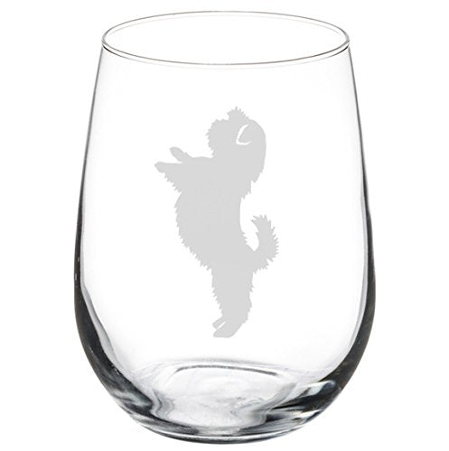 Wine Glass Goblet Shih Tzu Standing (17 oz Stemless)