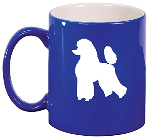 Ceramic Coffee Tea Mug Cup Poodle (Blue)