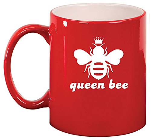 Ceramic Coffee Tea Mug Cup Queen Bee (Red)