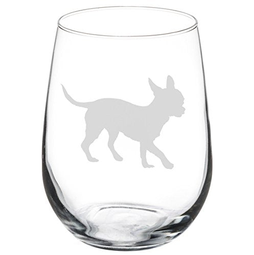 Wine Glass Goblet Chihuahua (17 oz Stemless)