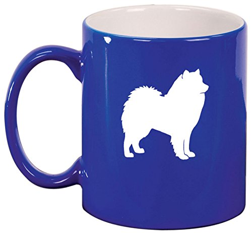 Ceramic Coffee Tea Mug Cup Samoyed (Blue)