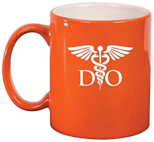 Ceramic Coffee Tea Mug Cup DO Osteopathic Doctor (Orange)