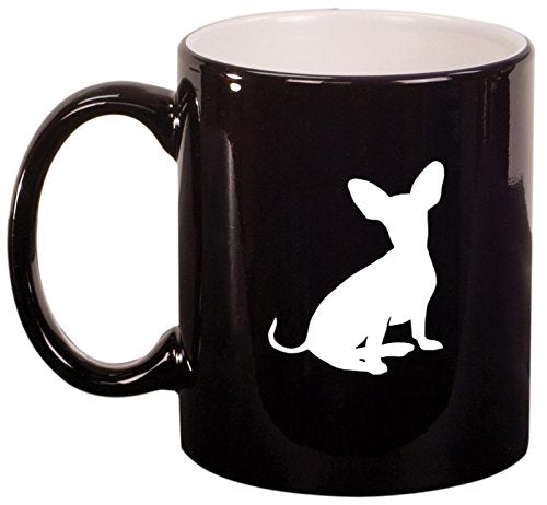 Ceramic Coffee Tea Mug Cup Chiweenie (Black)
