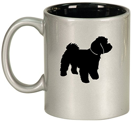 Ceramic Coffee Tea Mug Cup Maltipoo (Silver)