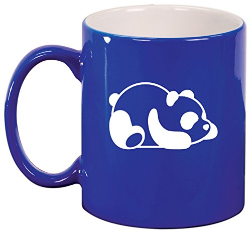 Ceramic Coffee Tea Mug Cup Lazy Panda (Blue)