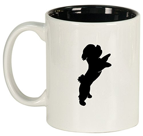 Ceramic Coffee Tea Mug Cup Bichon Frise (White)