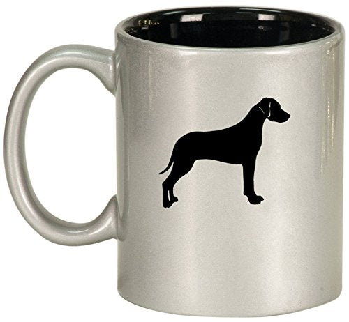 Ceramic Coffee Tea Mug Cup Rhodesian Ridgeback (Silver)