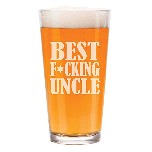 16 oz Beer Pint Glass Best F ing Uncle