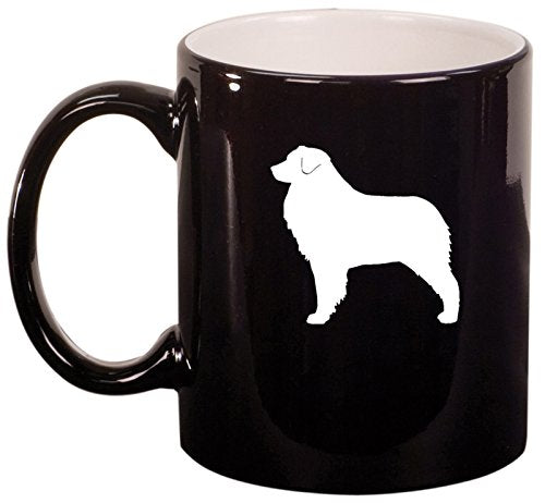 Ceramic Coffee Tea Mug Cup Australian Shepherd (Black)