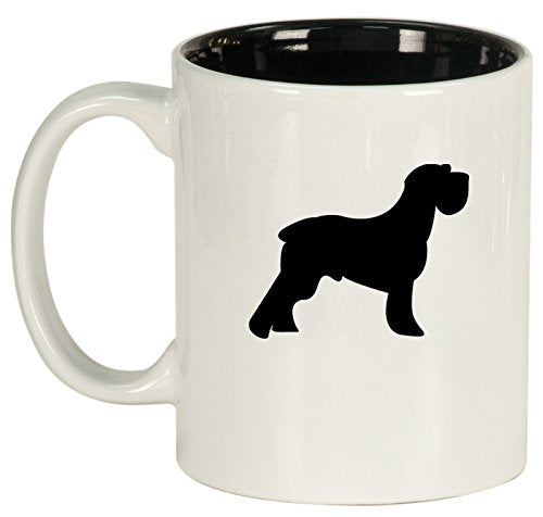Ceramic Coffee Tea Mug Cup Schnauzer (White)