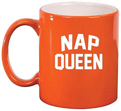 Ceramic Coffee Tea Mug Cup Nap Queen (Orange)