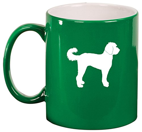 Ceramic Coffee Tea Mug Cup Labradoodle (Green)
