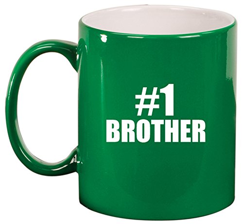 Ceramic Coffee Tea Mug #1 Brother (Green)
