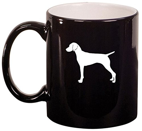 Ceramic Coffee Tea Mug Cup Vizsla (Black)