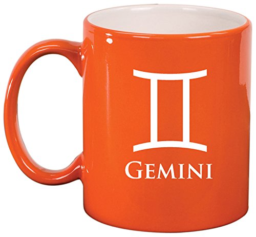 Ceramic Coffee Tea Mug Cup Gemini (Orange)