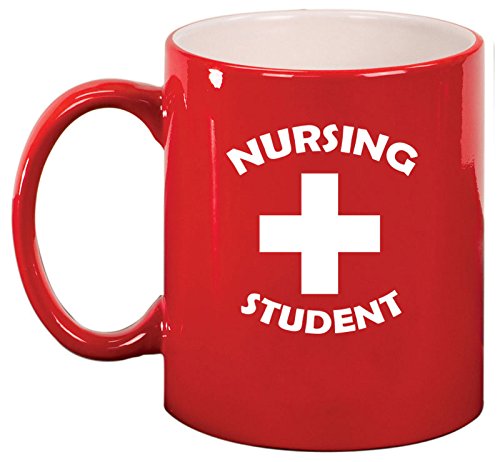 Ceramic Coffee Tea Mug Cup Nursing Student (Red)