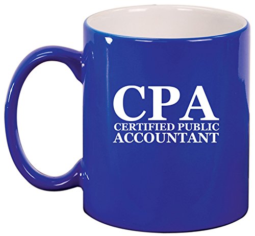 Ceramic Coffee Tea Mug Cup CPA Certified Public Accountant (Blue)