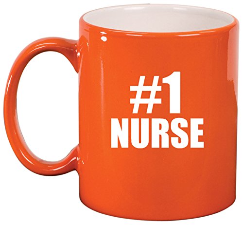 Ceramic Coffee Tea Mug #1 Nurse (Orange)