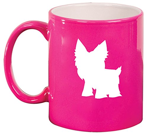 Ceramic Coffee Tea Mug Cup Yorkie (Pink)