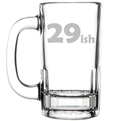 12oz Beer Mug Stein Glass Funny 30th Birthday 29ish