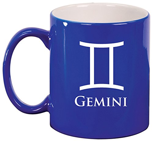 Ceramic Coffee Tea Mug Cup Gemini (Blue)