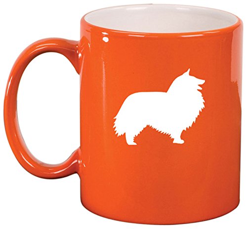 Ceramic Coffee Tea Mug Cup Shetland Sheepdog (Orange)