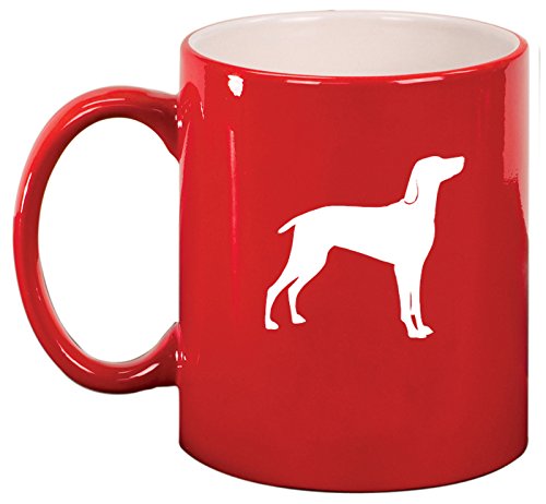 Ceramic Coffee Tea Mug Cup Weimaraner (Red)