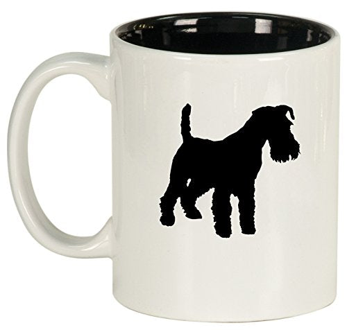 Ceramic Coffee Tea Mug Cup Miniature Schnauzer (White)