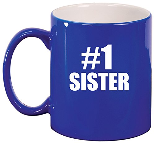 Ceramic Coffee Tea Mug #1 Sister (Blue)