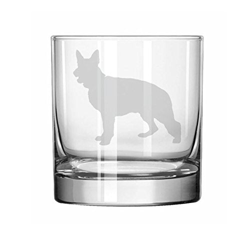 11 oz Rocks Whiskey Highball Glass German Shepherd